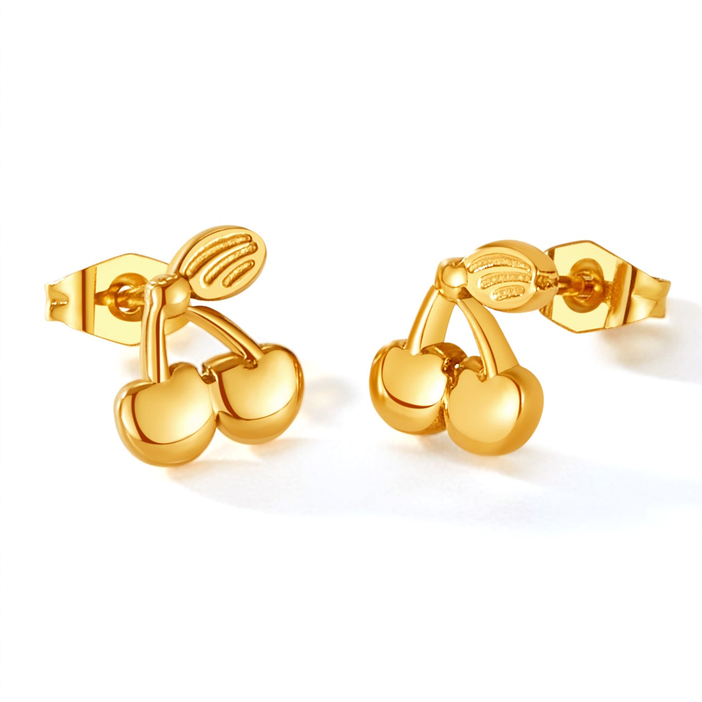 CHERRY STUD EARRINGS (18k)