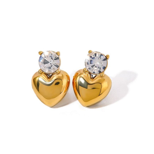BUBBLE HEART EARRINGS (18k)