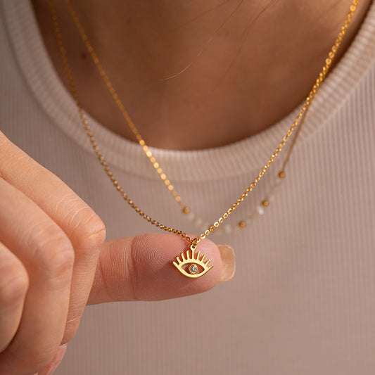 EVIL EYE NECKLACE (18k)