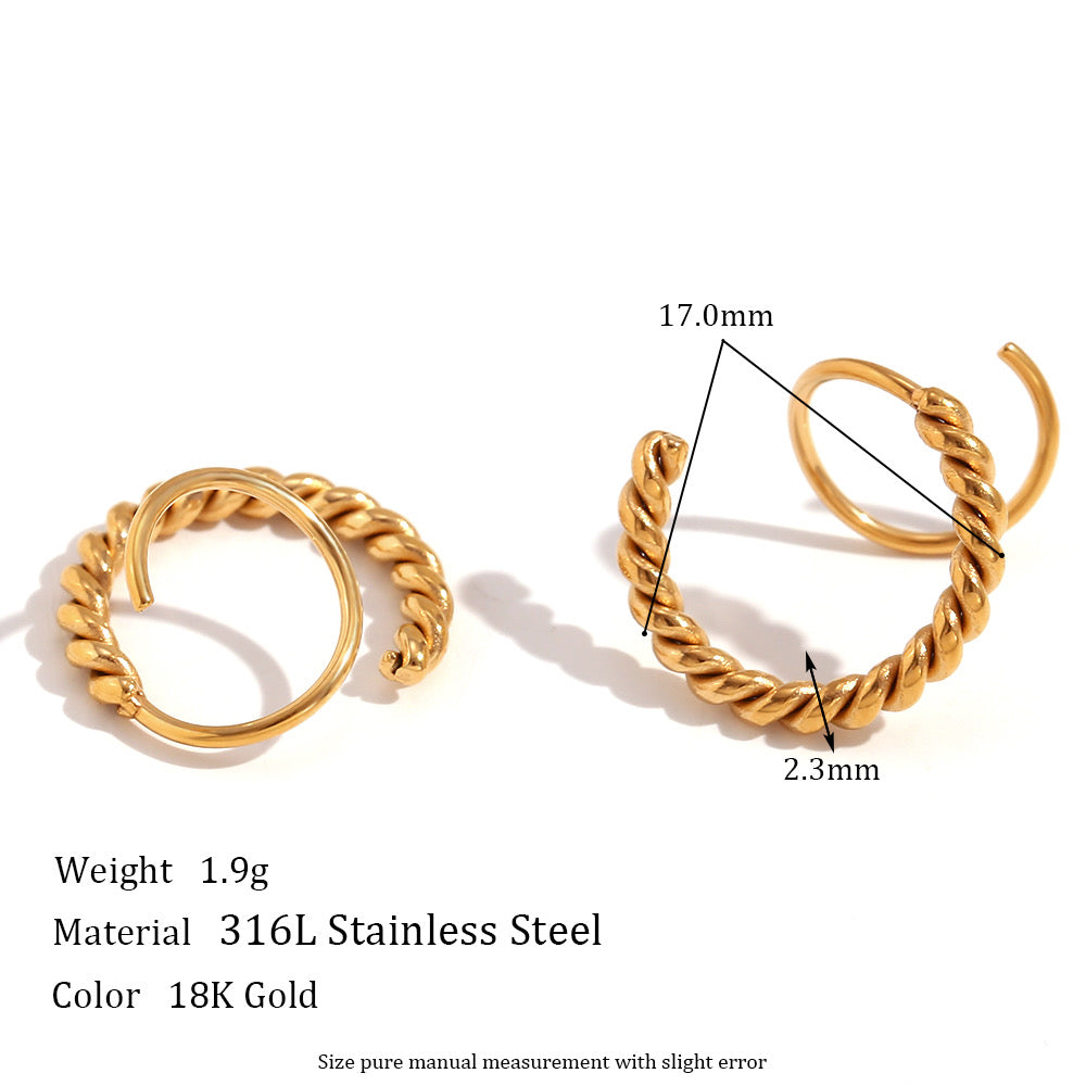 TWIST SPIRAL EARRING (18k)
