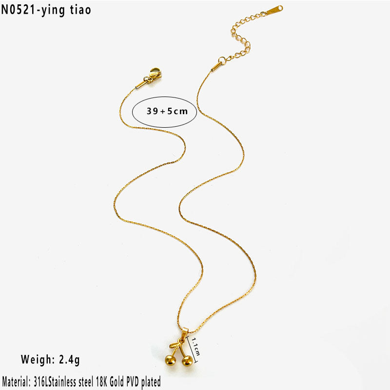 CHERRY NECKLACE (18k)