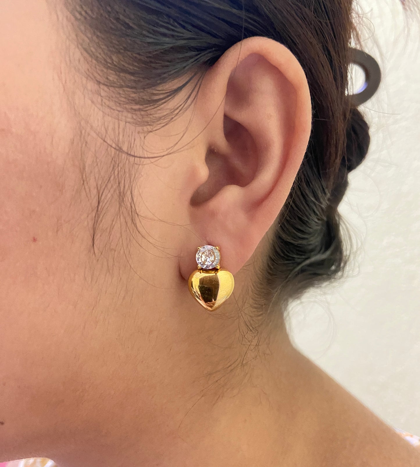 BUBBLE HEART EARRINGS (18k)