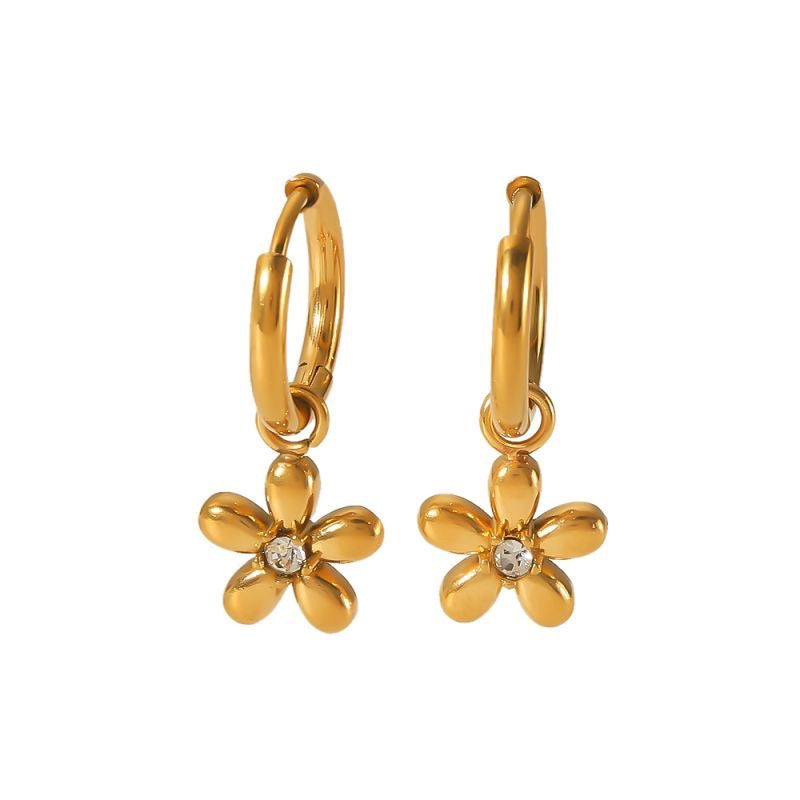 FLOWER DROP EARRING (18k)