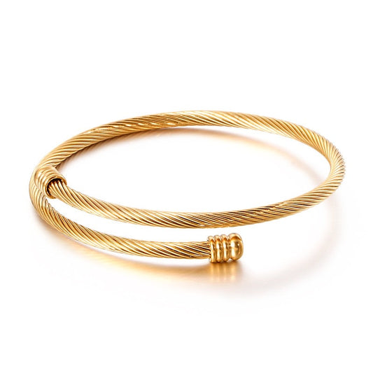 SOLID TWISTED BANGLE (18k)