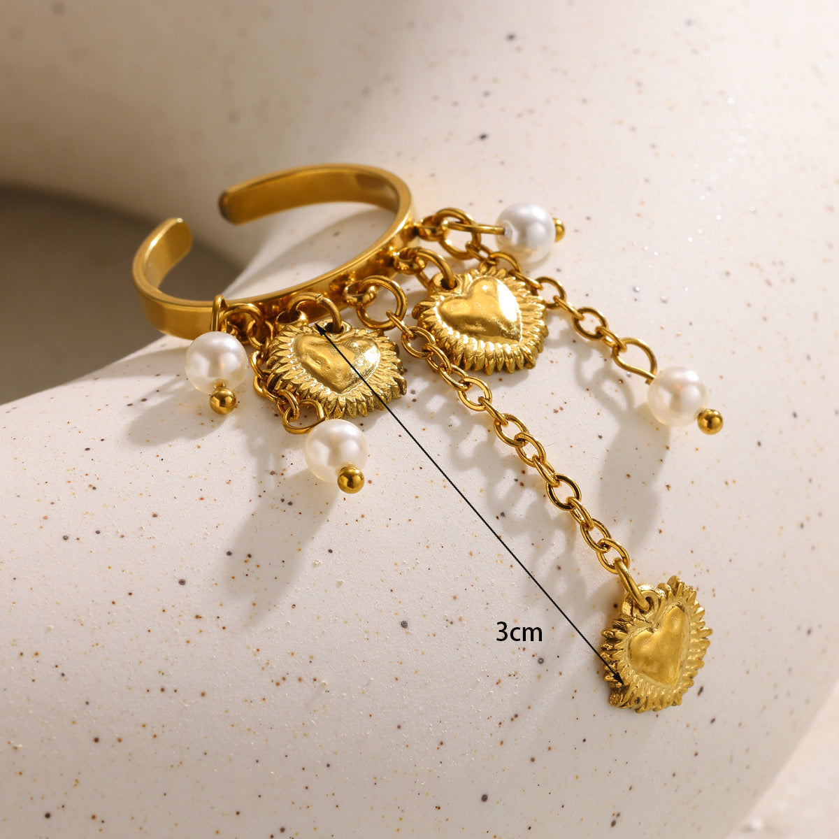 HEART DROP RINGS (18k)