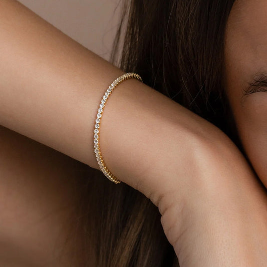 CRYSTAL TENNIS BRACELET (18k)