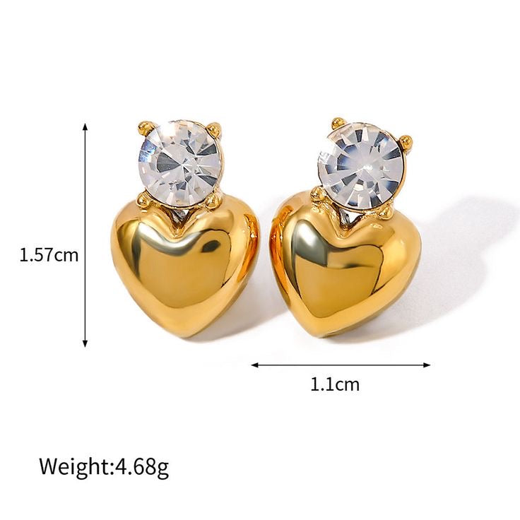 BUBBLE HEART EARRINGS (18k)
