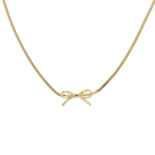 BOW NECKLACE (SS)