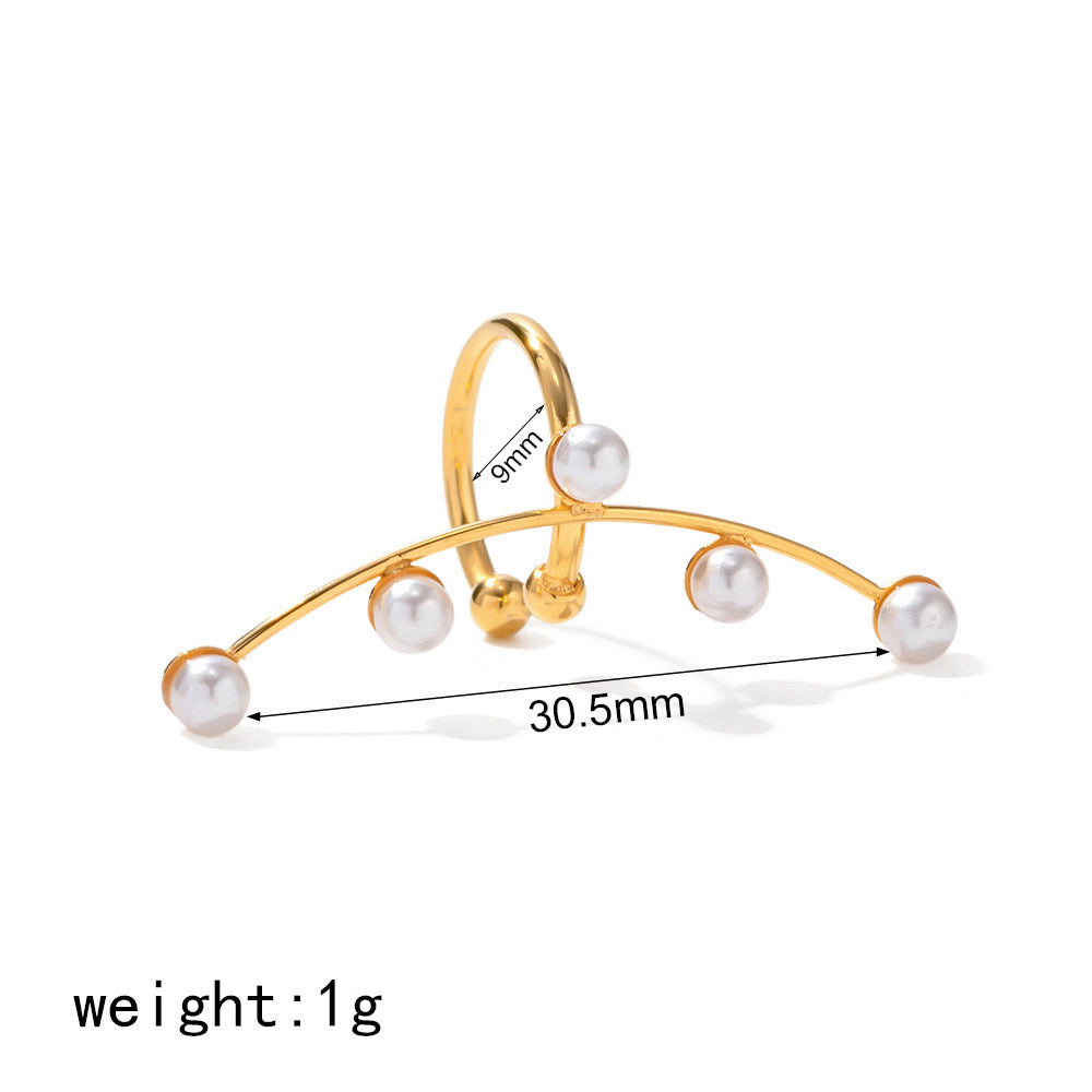 PEARLY EAR CUFF (18k)