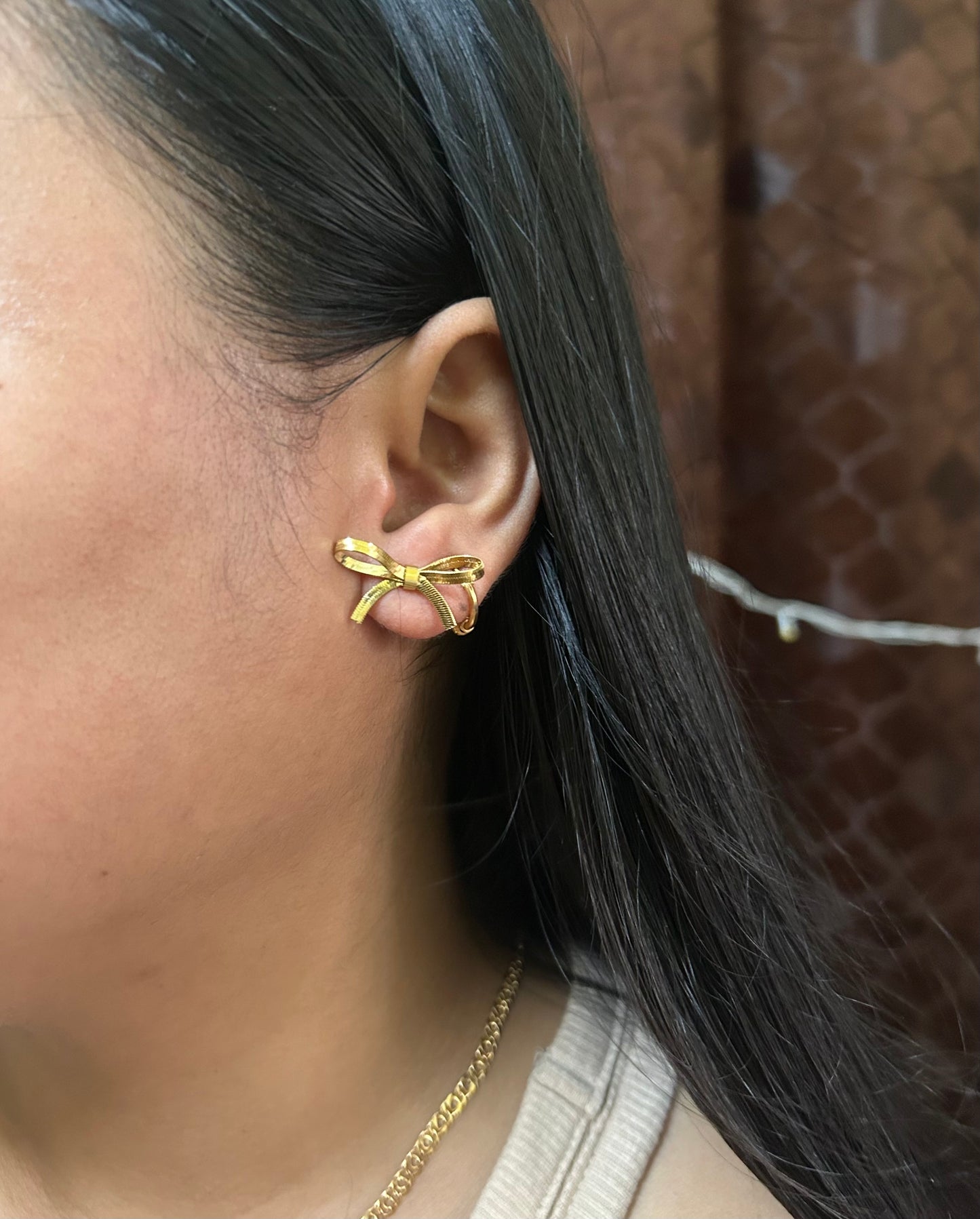 BOW KNOT EARRINGS (18k)