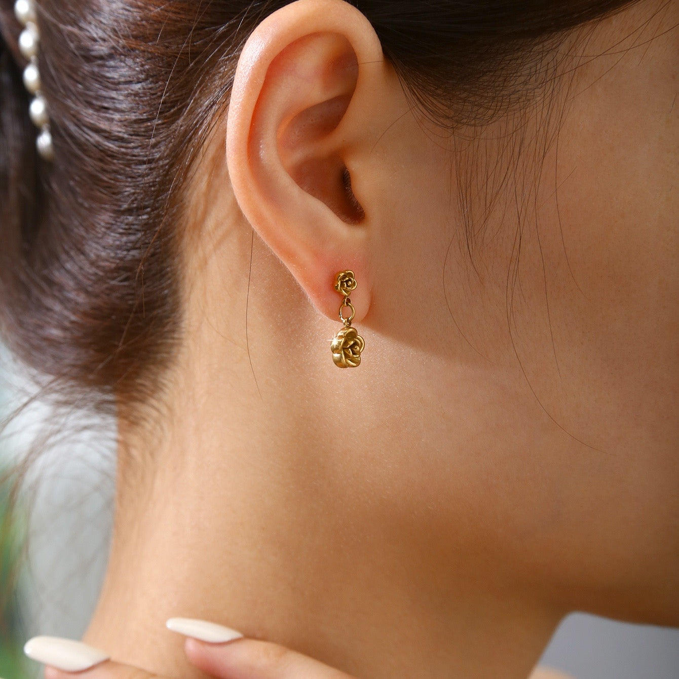 ROSE EARRINGS (18k)