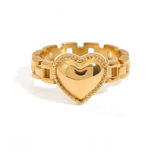 HEART BAND RING (18k)